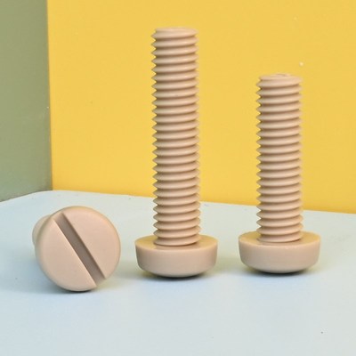 速发P栓EK高强高树脂一字圆头螺丝耐度温塑料绝缘螺E盘头螺钉4M8