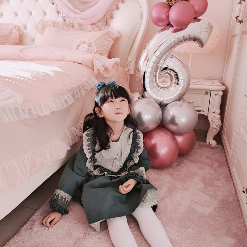 速发数字气球立柱儿孩宝宝周岁10岁生日装饰男童场景装扮布置用品