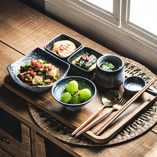 速发一人制餐具家庭值餐食餐盘个人专用高颜分套装 家用精致碗碟日