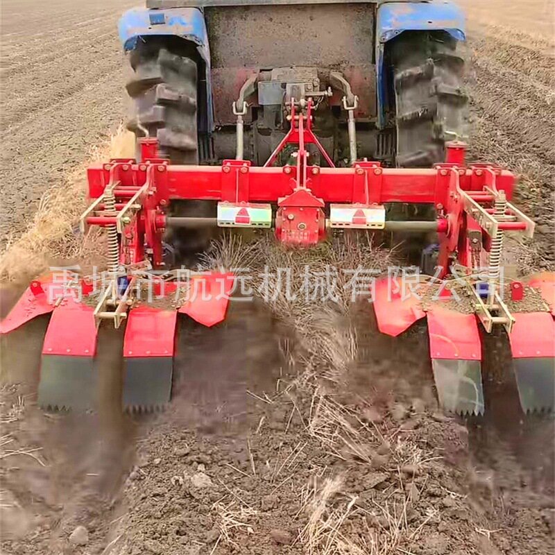 新款加重型马铃薯上土机厂家 2行土豆大葱开沟中耕除草培土机