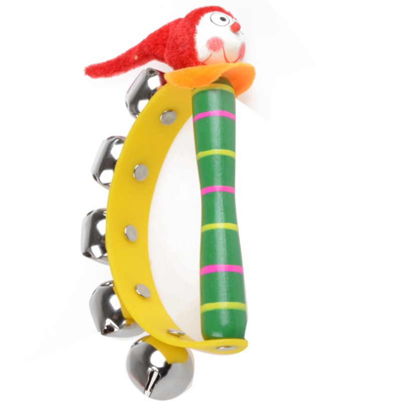 速发2 PCS 2018 New Arrival Wooden Shaking Handbell Rattle So