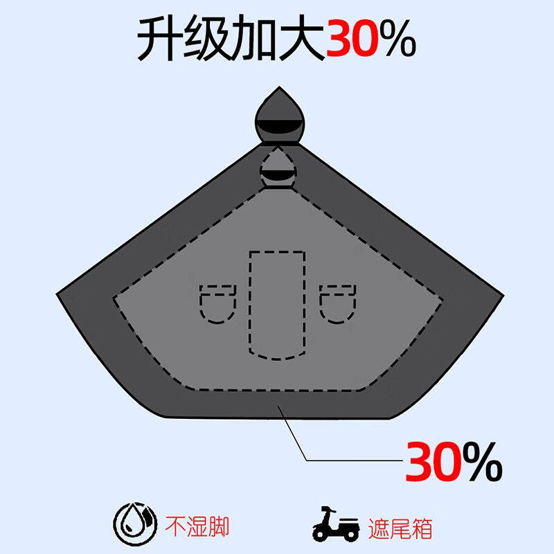 极速静闲居e电动车雨衣摩托车雨披男女士大号单双人雨衣双帽檐全