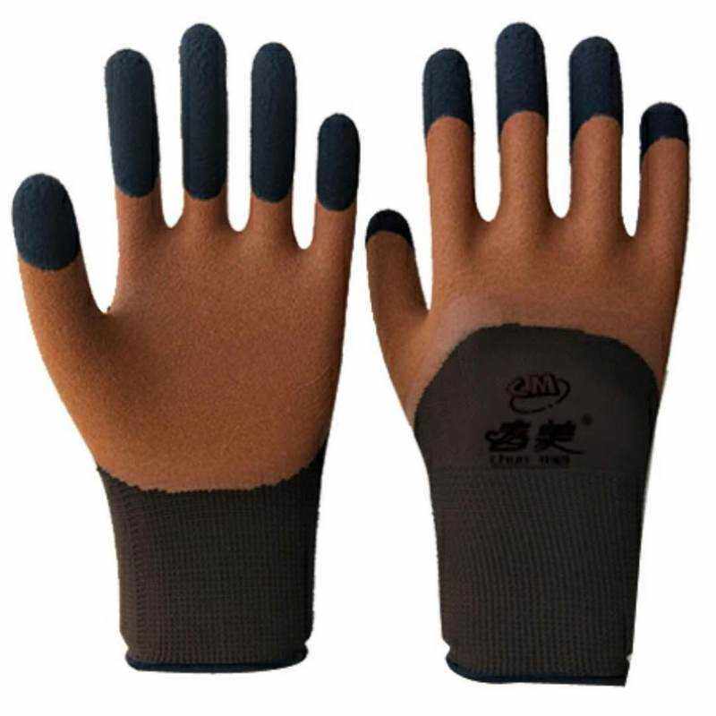 极速乳胶发泡手套l劳保耐磨防滑塑胶橡胶浸胶透气工作劳动防护手