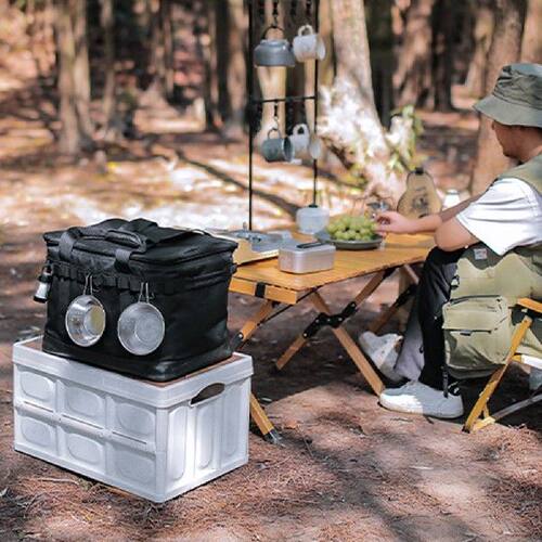 极速Utensils Kit Organizer Large CaIpacity Outdoor Picnic