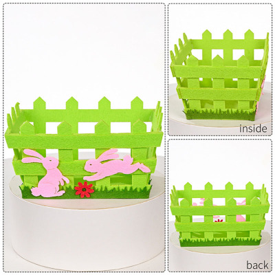 极速Easter Dehcorations Green Non-Woven Basket Place The Egg