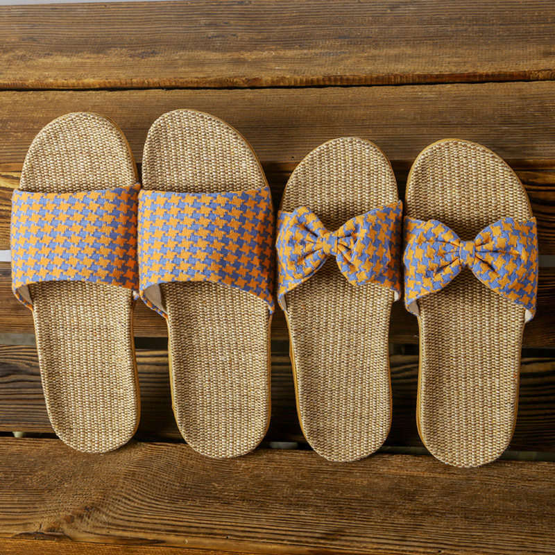 极速办公室拖鞋女可外穿夏季舒服女生女式亚麻夏天布Y鞋凉拖鞋家