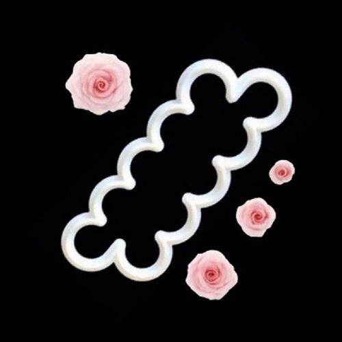 极速3PCS 3D Cake Easiest Rose Petal Flower CutteTr Mold Fond