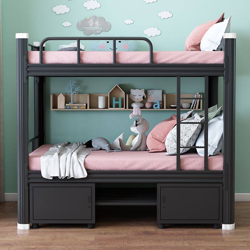 极速。学生上下i铺铁架床员工高低床宿舍铁艺床单人两层上下床双