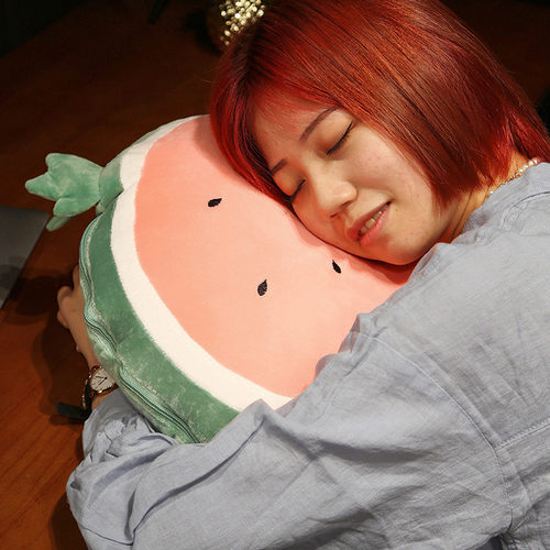 极速可爱水果抱枕被二合一办公午睡被腰靠可折叠汽车抱Y枕腰靠可