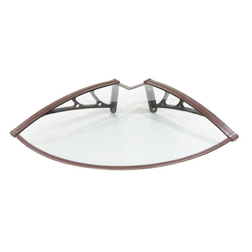 极速厂促铝合金转角雨棚户外防雨C阳台窗户家用雨搭透明屋檐挡板