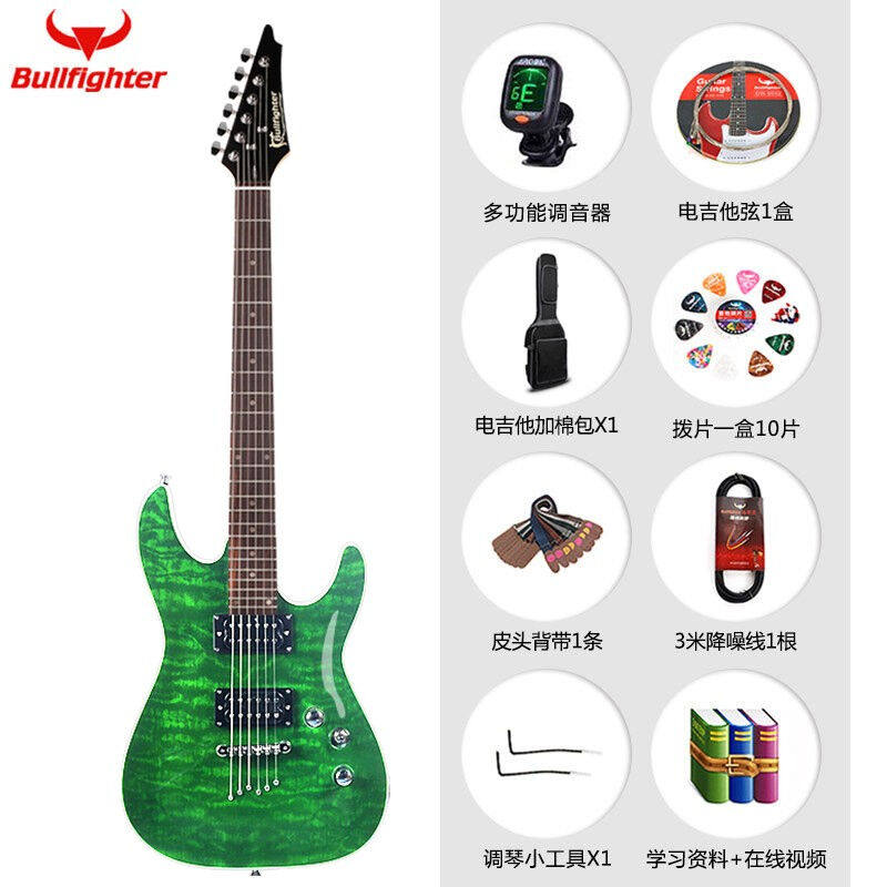 极速斗牛士电吉他初学入门D170电吉他套装摇滚电吉他Y套餐四电吉