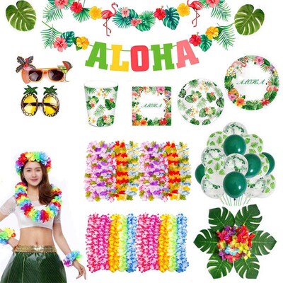 新品Summer Tropical Hawaiiwan Party Decoration Hawaii Party