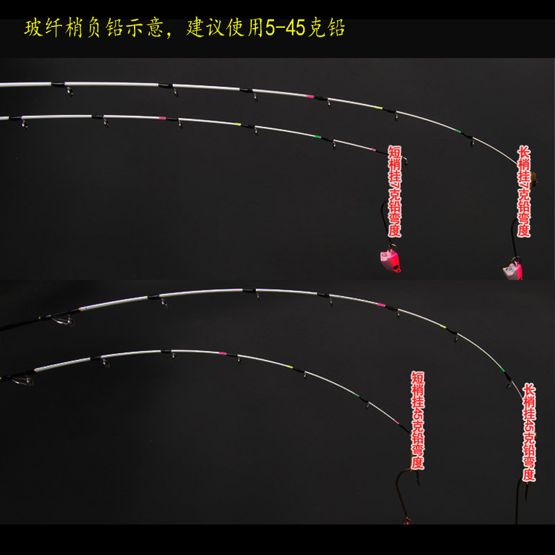 极速黑雕筏海钓船筏竿1.5t/1.8/2米战筏玻纤海妖钛合金竿梢双尾筏