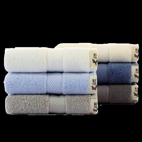 极速三利礼盒1浴巾2毛巾高端三件套装I柔软 吸水毛巾速干不易掉毛