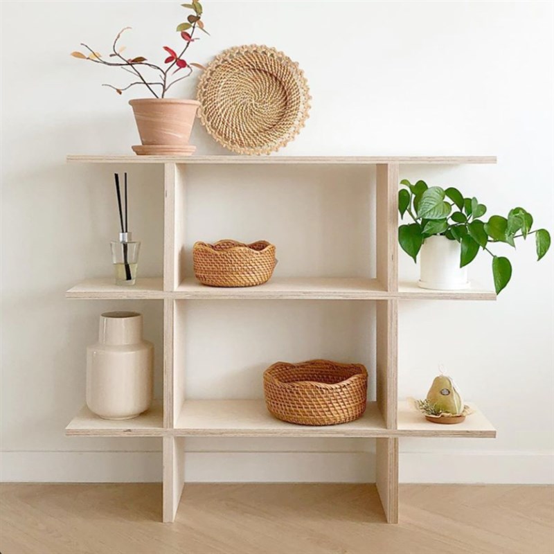 极速实木隔板置物架格子书v架井字展架咖啡厅装饰茶餐厅服装店拍