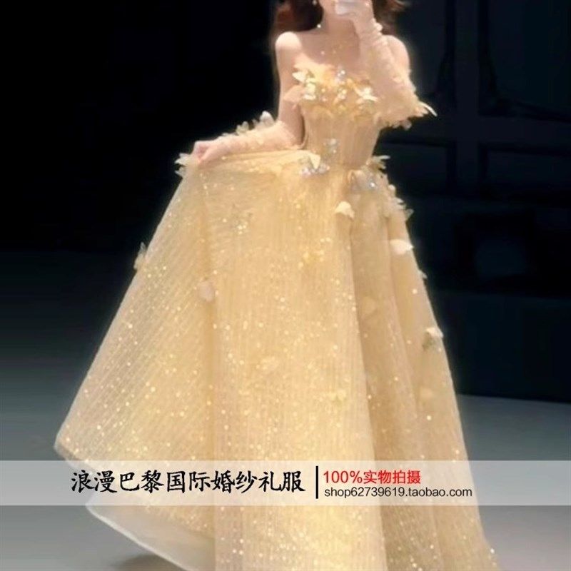 速发金色仙气晚晏礼服