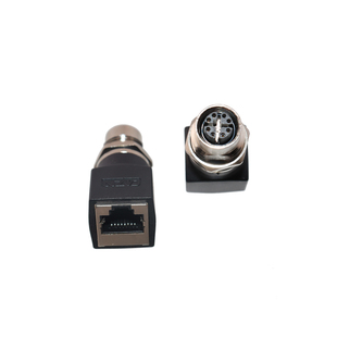 極速M12 X型轉RJ45連接L器轉接頭網線轉M12頭公母插 4芯D型8芯A型