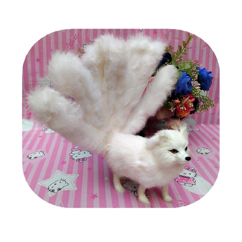 极速仿真狐狸毛绒模型玩偶灵静态动物宠胡家M真身物摆台九尾狐摆