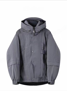 O.P.G【二合一可拆卸连帽马甲棉服】户外防风保暖加厚外套8668