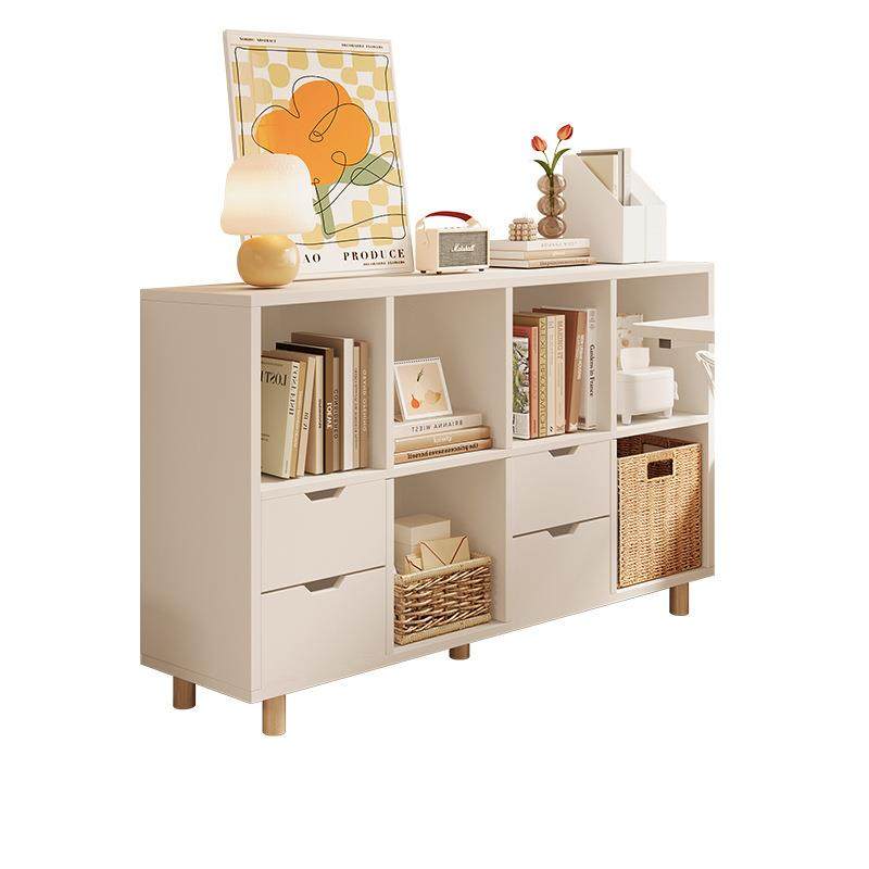 书柜书桌旁书架置物架落地靠墙格子柜矮柜子储物柜文件收纳柜