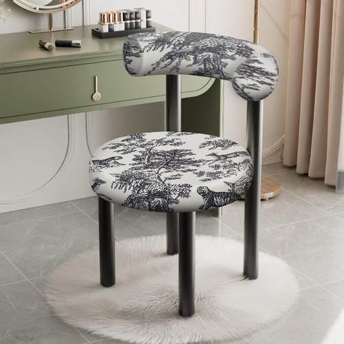 法式铁艺丛林设计师轻奢家用餐椅椅子北欧简约网红现代复古靠背椅