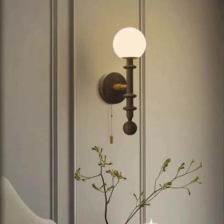 法式壁灯床头灯卧室客厅壁炉楼梯灯复古中古美式新中式带开关灯具