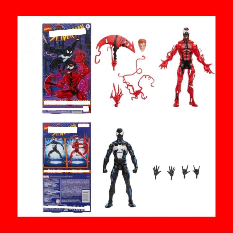 Marvel 漫威传奇系列蜘蛛侠共生生物和6英寸可收藏可动公仔2件装