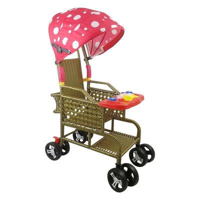 推车儿童婴儿藤编小推车夏季宝宝竹藤儿童座椅编制童车可坐可躺车