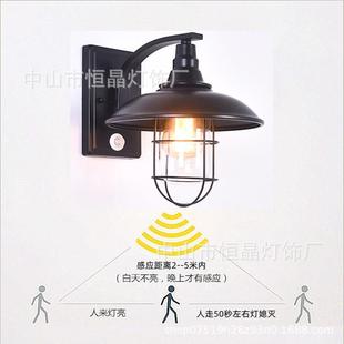 欧式园林别墅豪华壁灯店铺门庭围墙乡村民宿自动感应户外防水壁灯