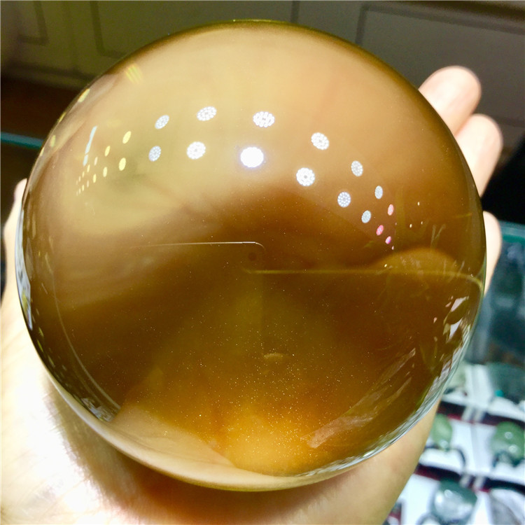 东海水晶 天然6A级巴西黄水晶巴西黄水晶球摆件