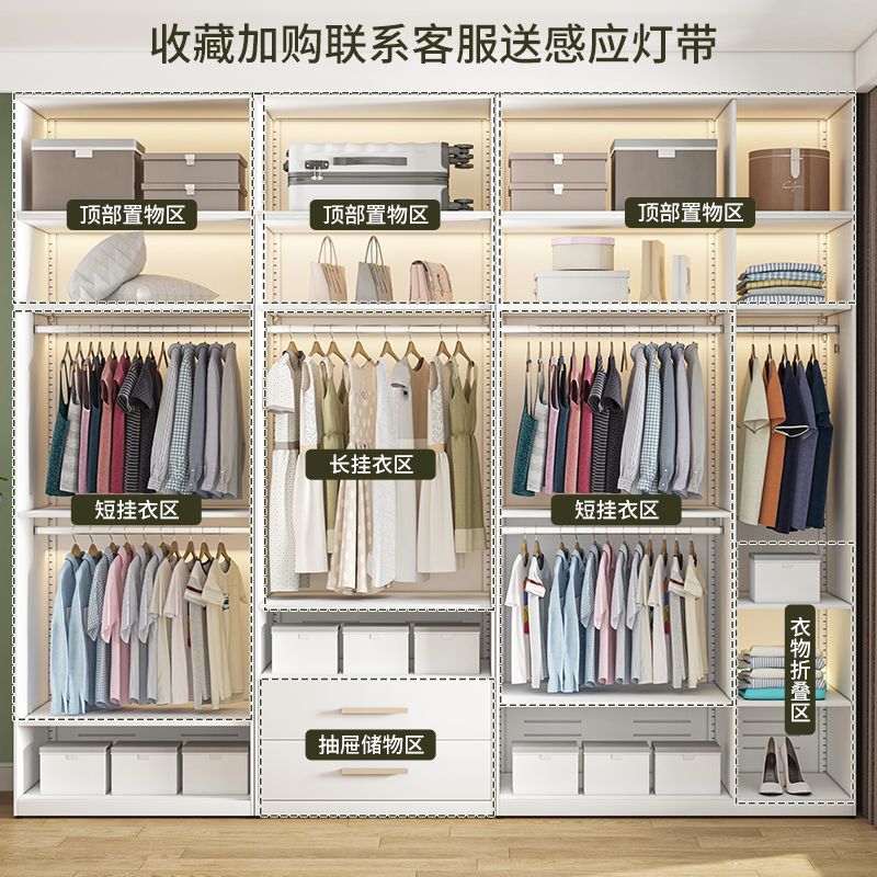 简易全钢环保加厚玻璃衣柜
