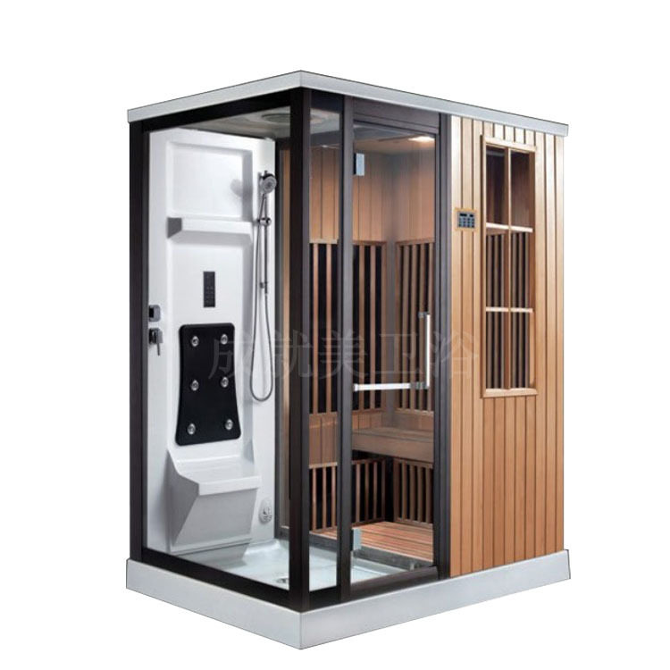 源头厂货汗蒸淋浴一体房铁杉木桑拿房单人干湿蒸汽房sauna room