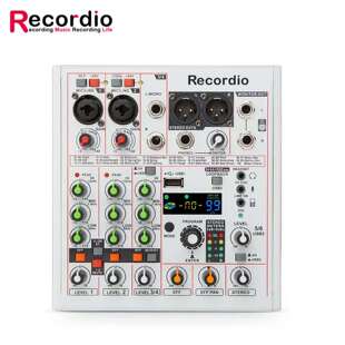 GAX 24bit声卡BT无线声卡K歌曲调音台 AM06专业4路混音器192khz