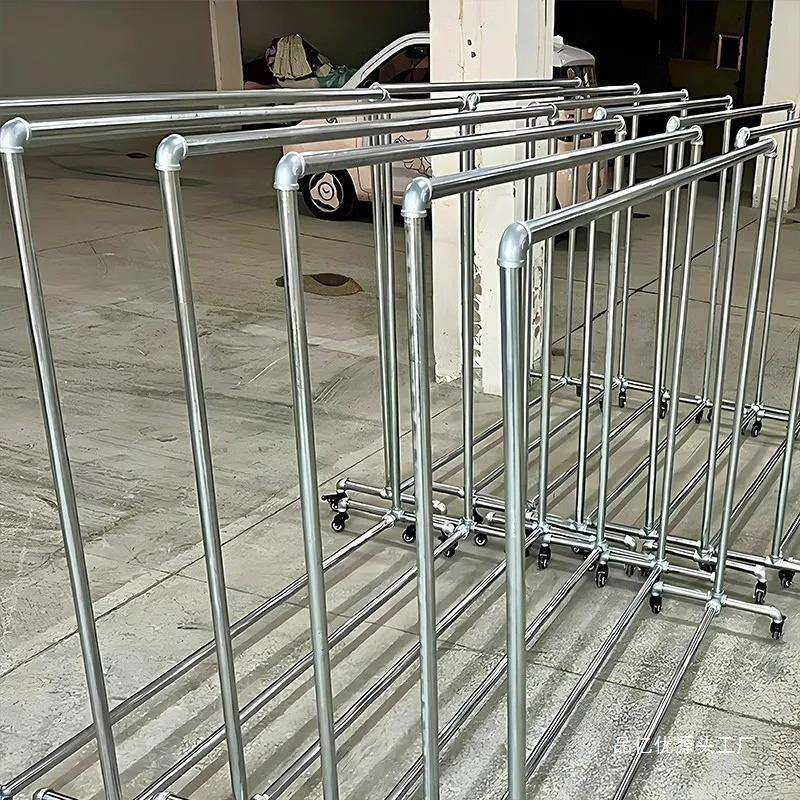 钢管晾衣架凉衣架晾衣杆阳台家用落地卧室户衣服简易晒被水管