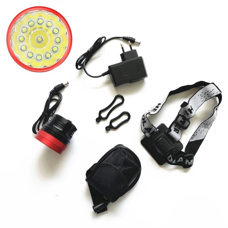 LED13T6自行车灯山地车前灯6节套装充电铝合金夜骑行头灯配件