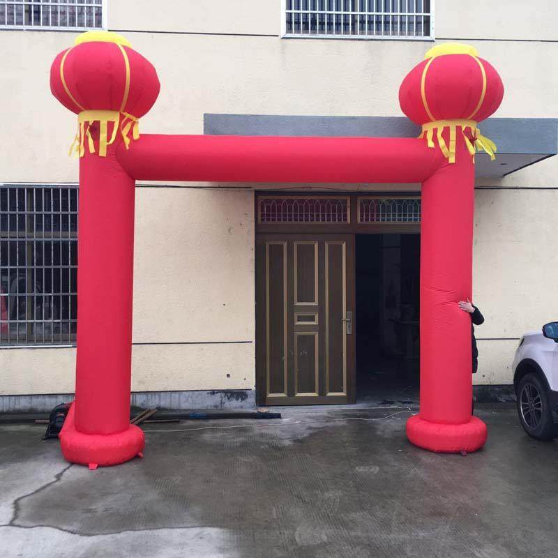 开业庆典充气立柱拱门灯笼柱拱门广告活动充气凯旋门气模