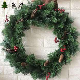 设计热卖 圣诞花环节日花环浆果花环门挂