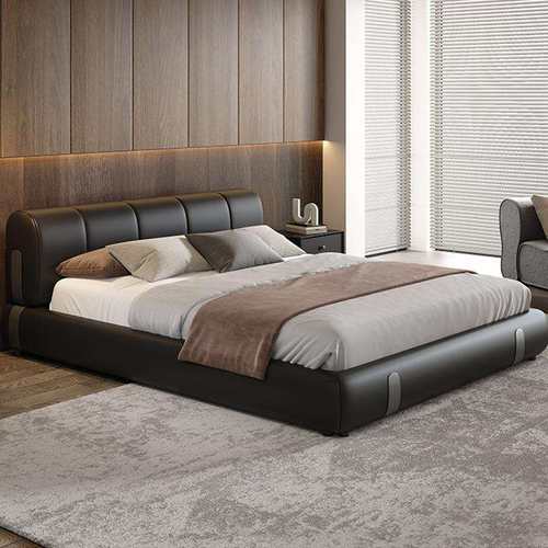 意式极简真皮床Shake沙丘床主卧大气1.8婚床现代简约双人轻奢1.5