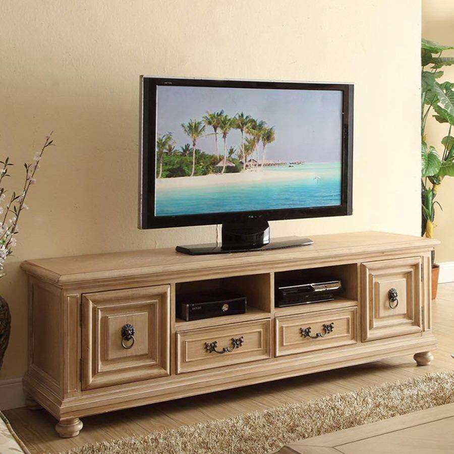 美式茶几小户型简约现代实木茶几客厅轻奢电视柜家用欧式储物茶几