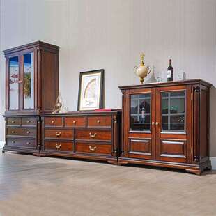 电视柜组合墙客厅茶几实木主卧室复古地柜整装别墅全屋配全实木