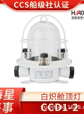 海星海事船用钢质白炽舱顶灯CCD1-2走道舱室水密220V60W/CCS证
