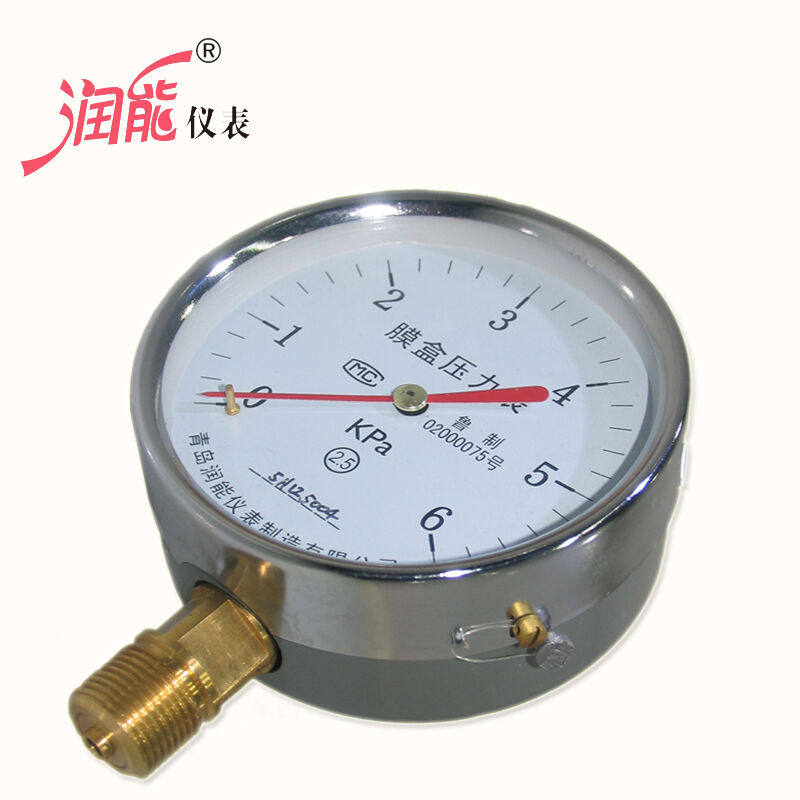 极速润能膜盒压力表YE1t00微压表低压表天燃气表煤气表压力表千帕