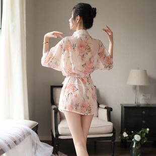 极速.The summer lice silk kimono robe thin section, summer f