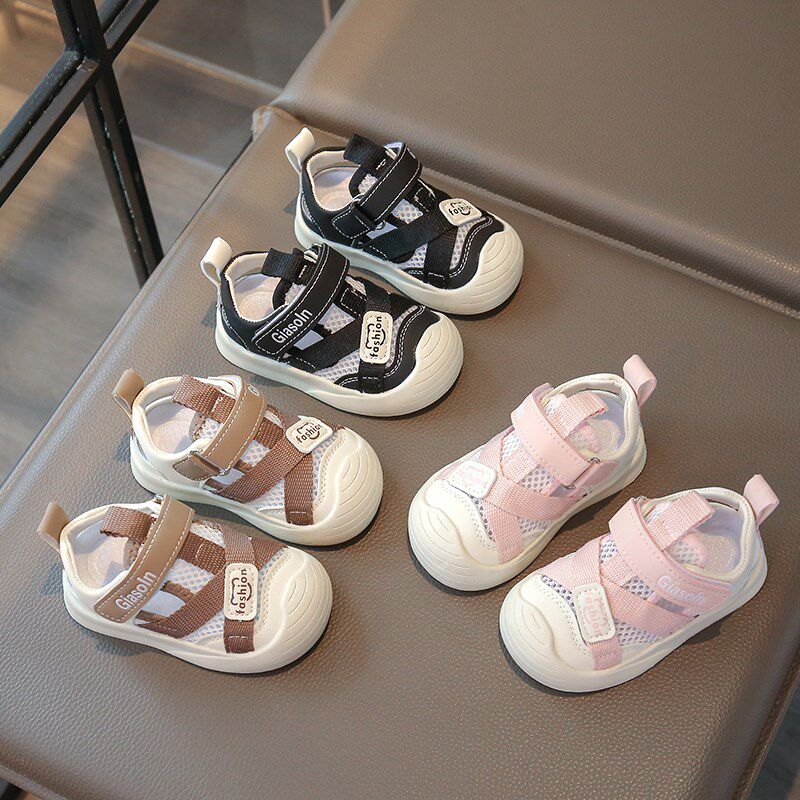 新品男童网面镂空包l头凉鞋1-3岁2026夏季新款儿童学步鞋女宝宝沙