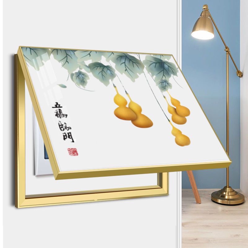 极速电表b箱装饰画免打孔动物配电箱遮挡空开箱简约新中式餐厅挂图片