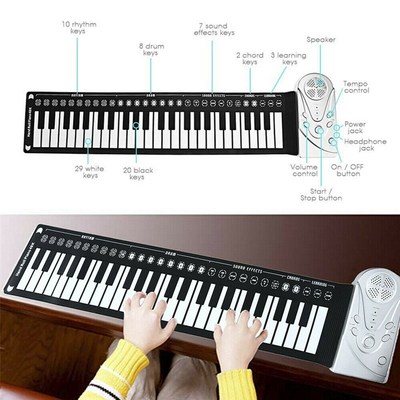 极速Piaano Folding Electronic Organ Keyboard Instruments 49