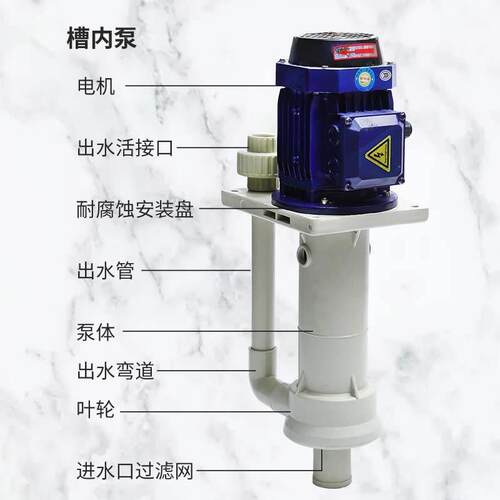 极速耐腐蚀槽外h水泵耐酸硷pp循环工业污水泵化工槽内喷淋塔液下