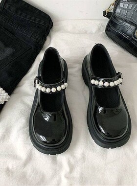 新品31-46码 大码女鞋爆款一字扣玛丽珍小皮N鞋女41网红百搭舒适