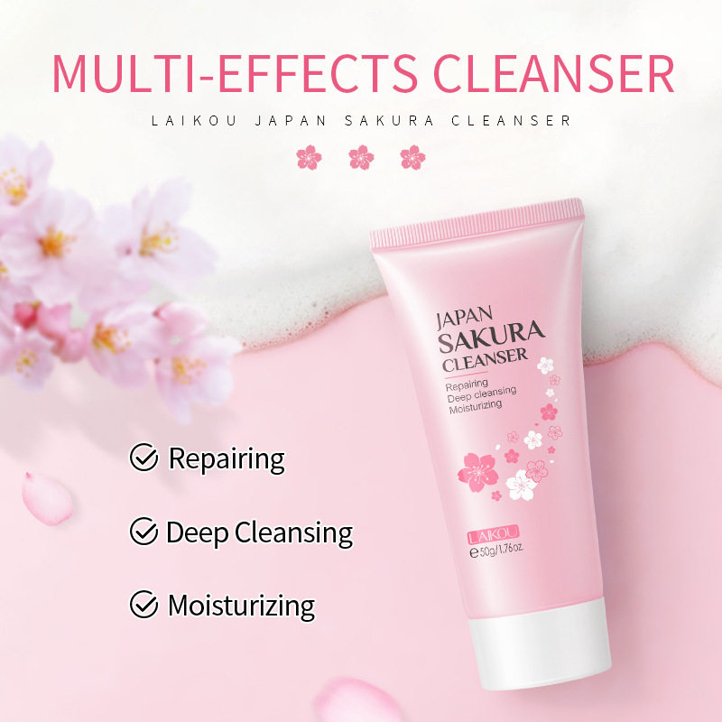 极速LAlKOU Japan Sakura Gentlze Cleansing Facial Cleanser Sh