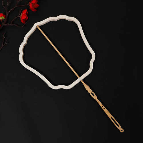 diy蚕丝扇古风团扇扇骨扇框